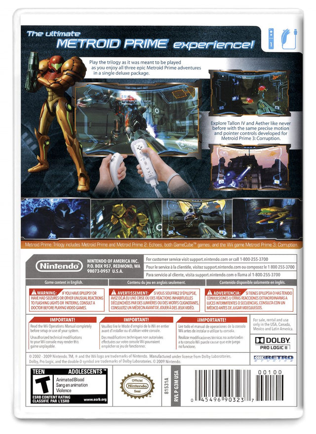 Metroid Prime Trilogy - Nintendo Wii (Refurbished)