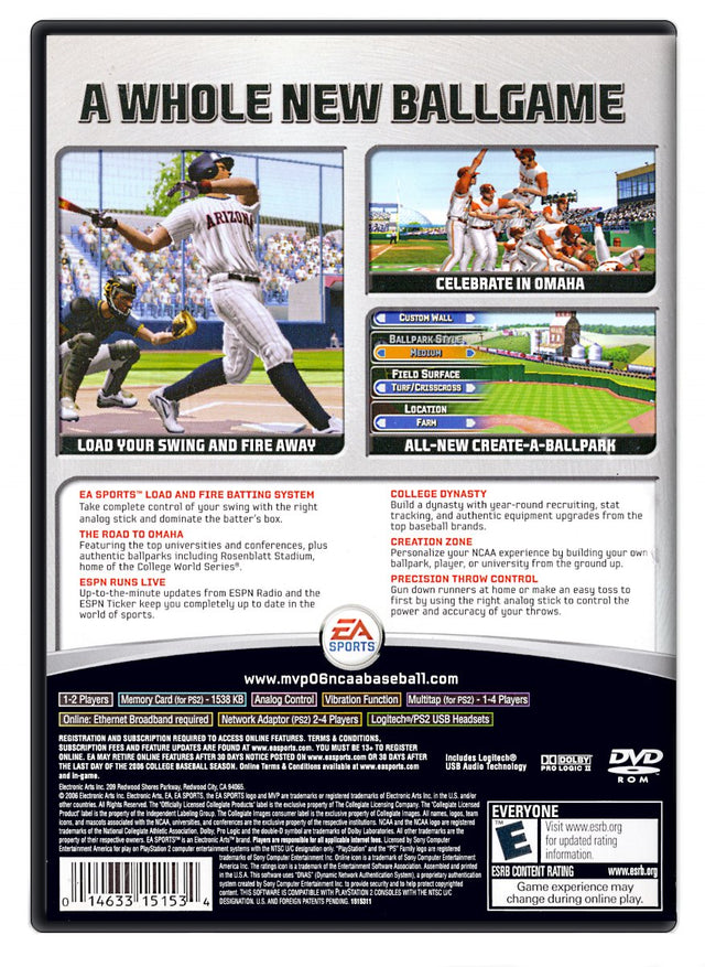 MVP NCAA Baseball 06 - PlayStation 2 (Refurbished)