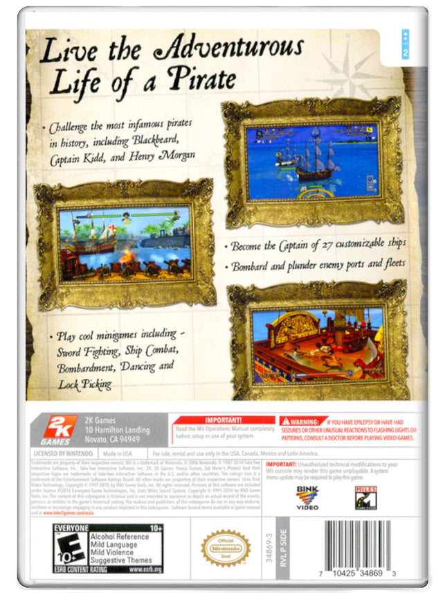 Sid Meier's Pirates! - Nintendo Wii (Refurbished)