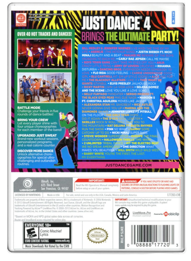 Just Dance 4 - Nintendo Wii (Refurbished)
