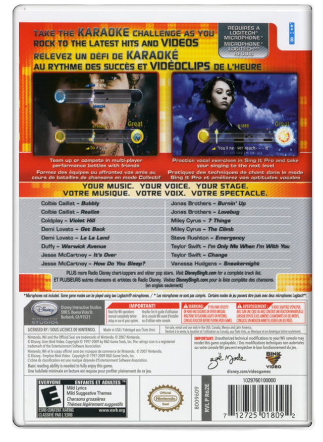 Disney Sing It: Pop Hits - Nintendo Wii (Refurbished)