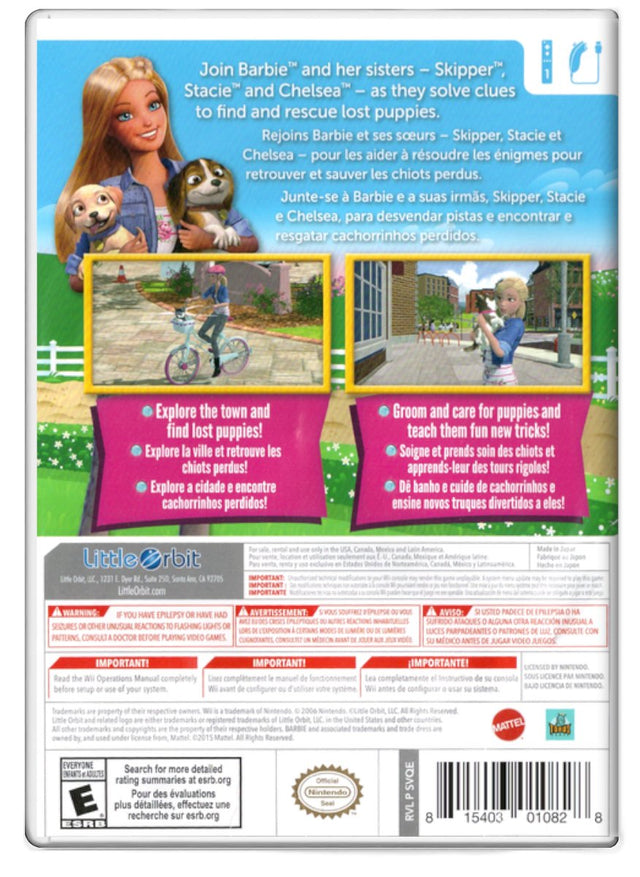 Barbie and Her Sisters: Puppy Rescue - Nintendo Wii (Refurbished)