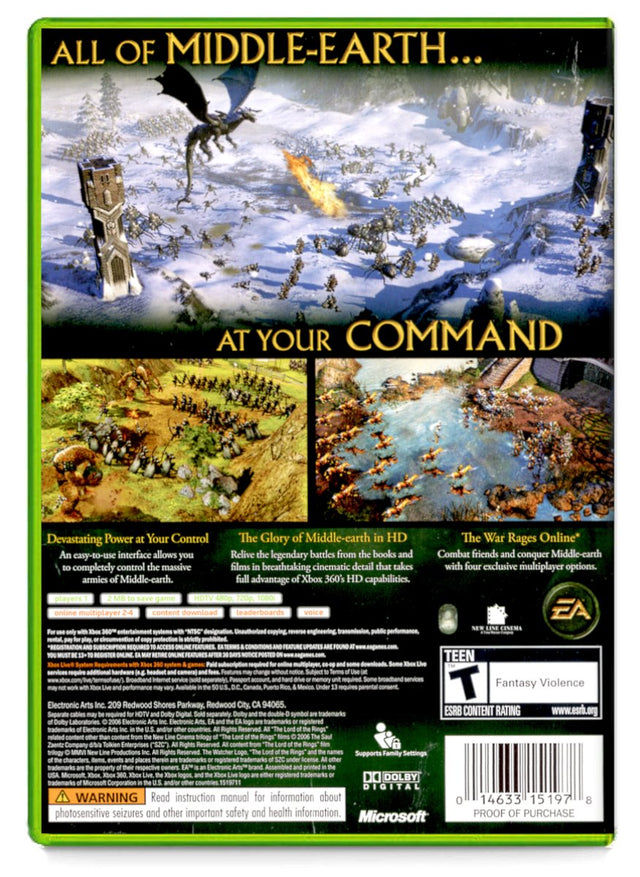 Lord of the Rings: The Battle for Middle-Earth II - Xbox 360 (Refurbished)