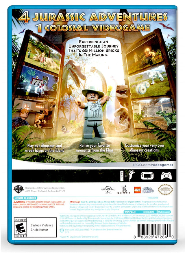 LEGO Jurassic World - Nintendo Wii U (Refurbished)