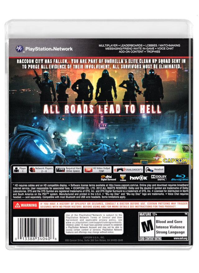 Resident Evil Operation Raccoon City - PlayStation 3 (Refurbished)