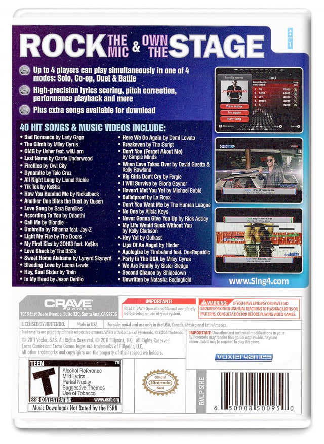 Sing4: The Hits Edition - Nintendo Wii (Refurbished)