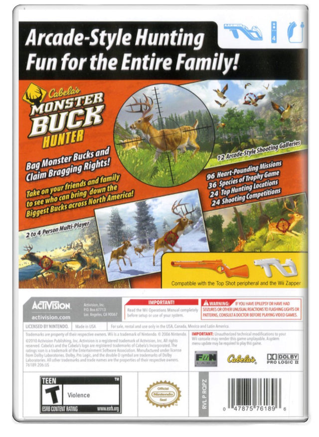 Cabela's Monster Buck Hunter - Nintendo Wii (Refurbished)
