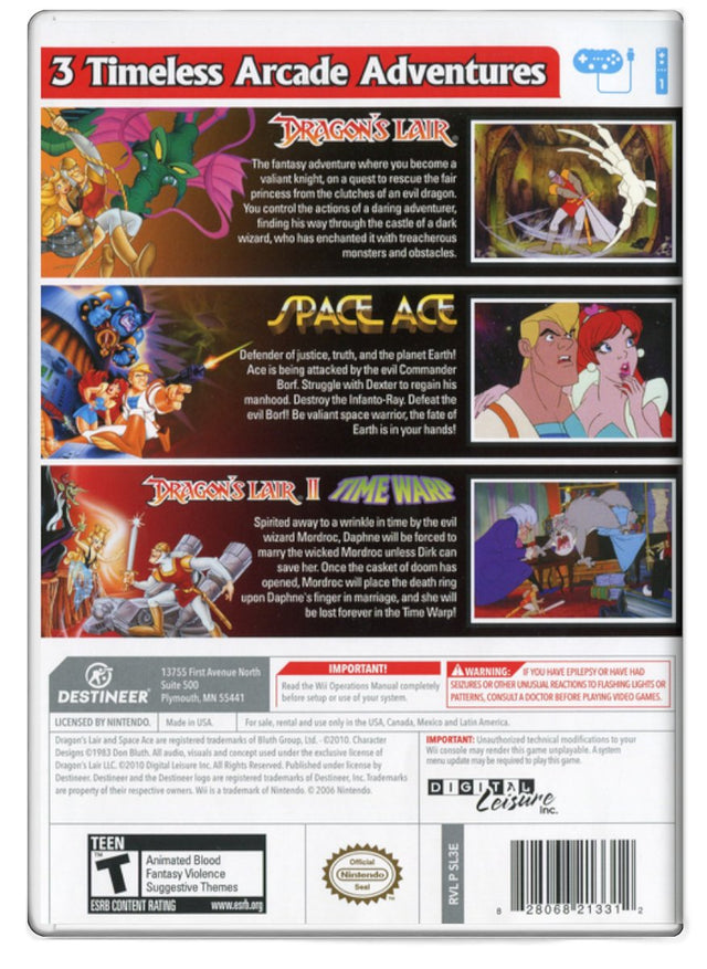 Dragons Lair Trilogy - Nintendo Wii (Refubished)