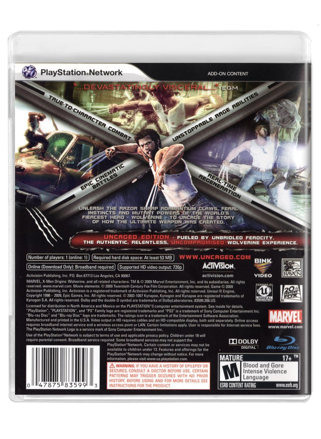 X-Men Origins: Wolverine - PlayStation 3 (Refurbished)