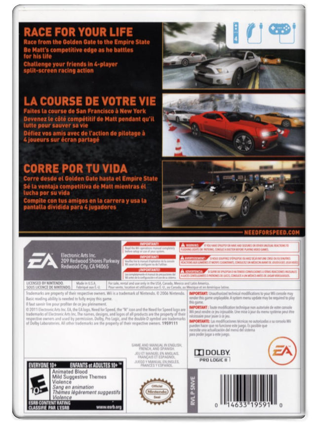 Need for Speed The Run - Nintendo Wii (Refurbished)
