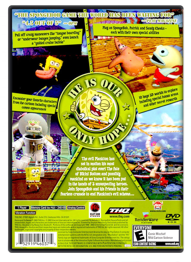 SpongeBob SquarePants Battle for Bikini Bottom - PlayStation 2 (Refurbished)