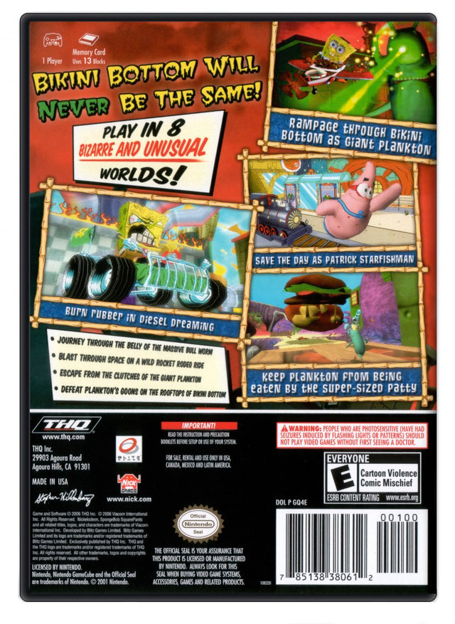 SpongeBob SquarePants Creature from the Krusty Krab - Nintendo GameCube (Refurbished)