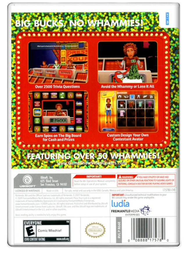 Press Your Luck - Nintendo Wii (Refurbished)