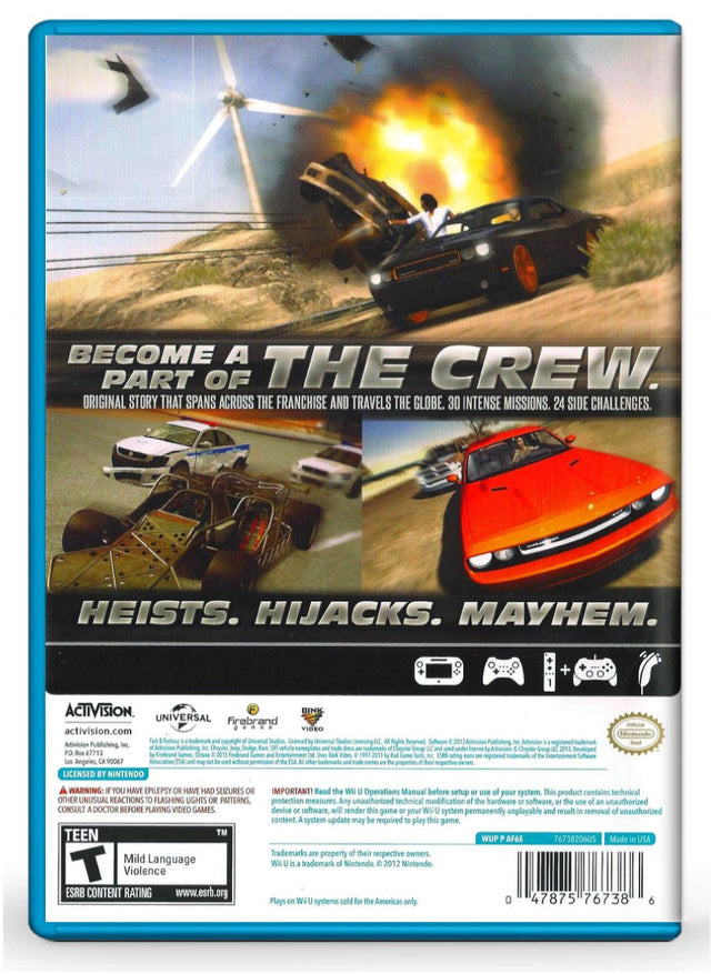 Fast & Furious: Showdown - Nintendo Wii U (Refurbished)