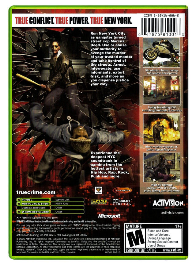True Crime New York City - Xbox Original (Refurbished)