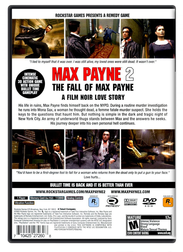 Max Payne 2: The Fall of Max Payne - PlayStation 2 (Refurbished)