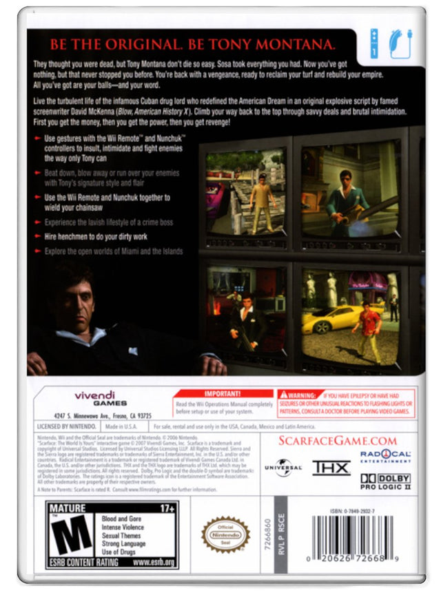 Scarface: The World Is Yours - Nintendo Wii (Refurbished)