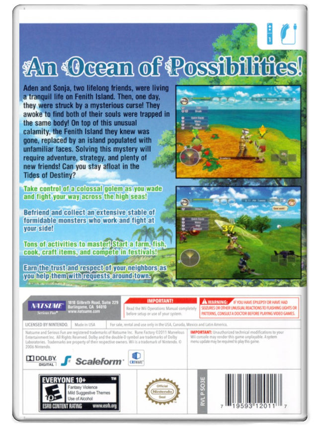 Rune Factory: Tides of Destiny - Nintendo Wii (Refurbished)