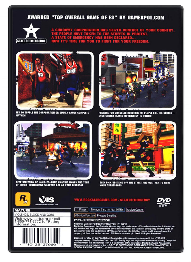 State of Emergency - PlayStation 2 (Refurbished)