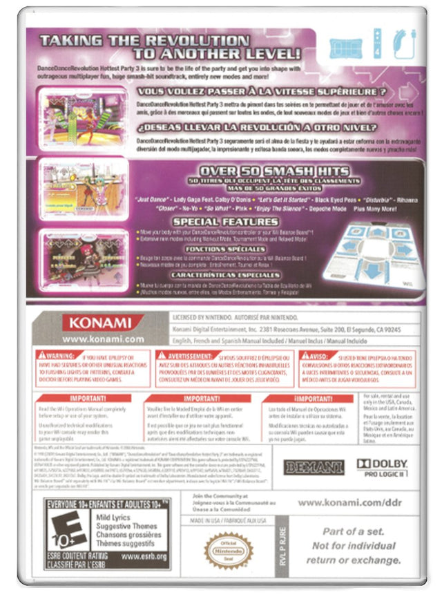 Dance Dance Revolution Hottest Party 3 - Nintendo Wii (Refurbished)