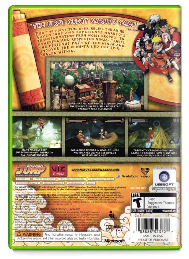 Naruto Rise of a Ninja - Xbox 360 (Refurbished)