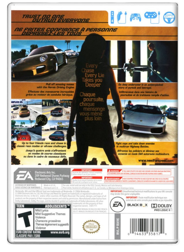 Need for Speed Undercover - Nintendo Wii (Refurbished)