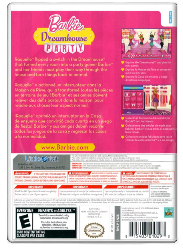 Barbie Dreamhouse Party - Nintendo Wii (Refurbished)