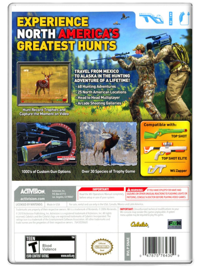 Cabela's North American Adventures - Nintendo Wii (Refurbished)