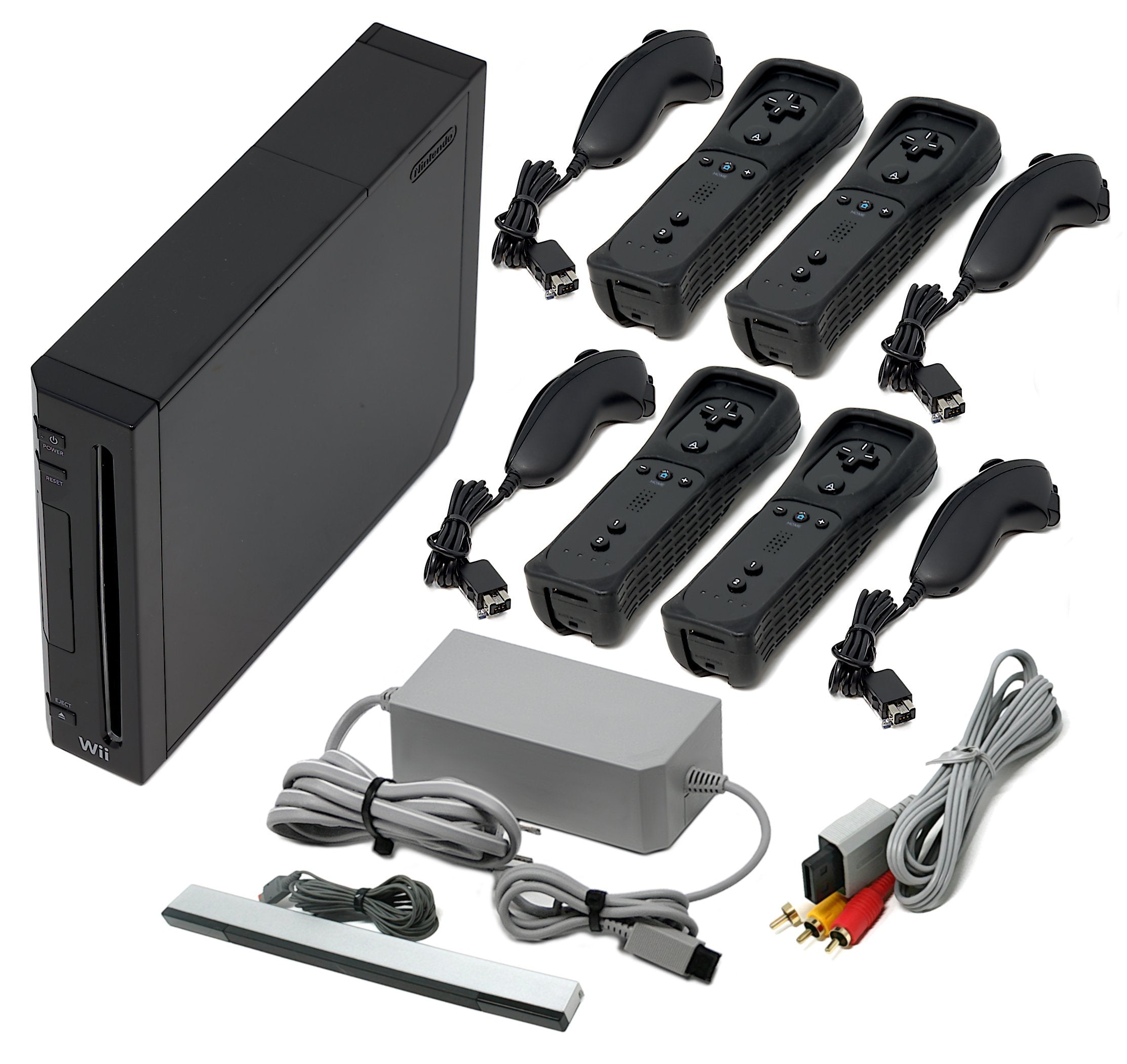 Wiiセット Wii Console Black - Choose 1 to 4 Voomwa Remotes - Wii Sports, New Sup