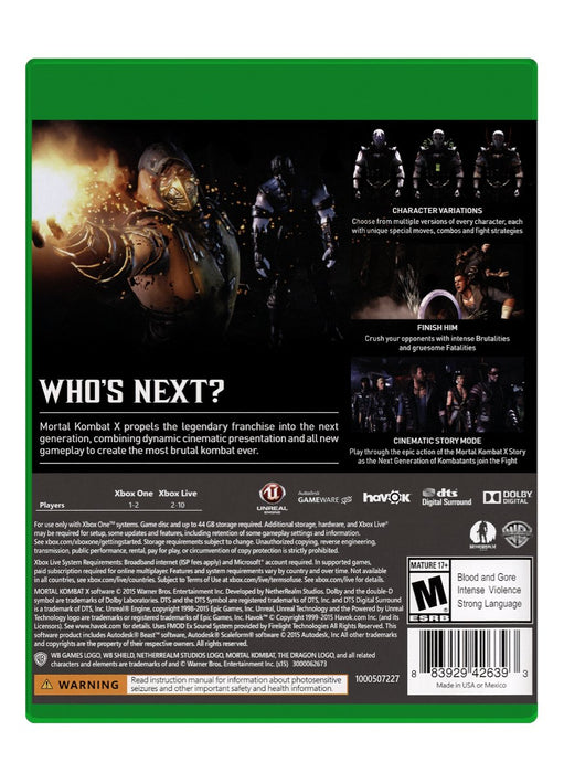 Mortal Kombat X - Xbox One (Refurbished)