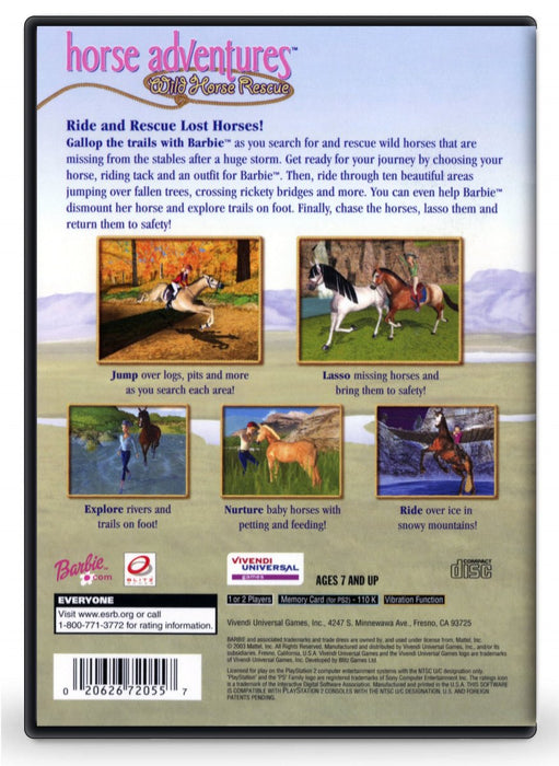 Barbie Horse Adventures: Wild Horse Rescue - PlayStation 2 (Refurbished)