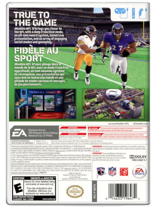 Madden NFL 12 - Nintendo Wii (Refurbished)