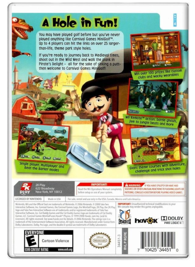 Carnival Games: MiniGolf - Nintendo Wii (Refurbished)