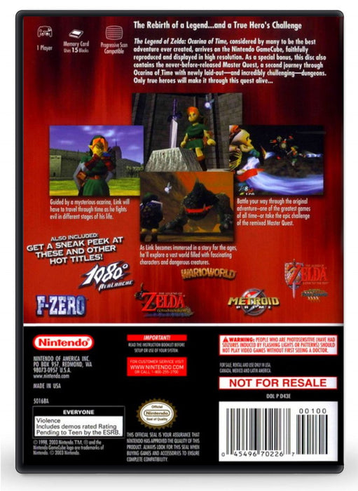 Legend of Zelda: Ocarina of Time with Master Quest - Nintendo GameCube (Refurbished)