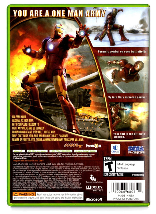 Iron Man - Xbox 360 (Refurbished)