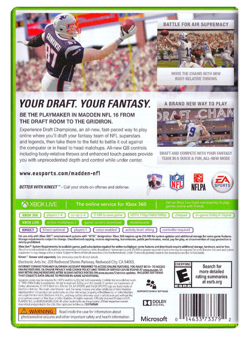 Madden NFL 16 - Xbox 360 (Refurbished)