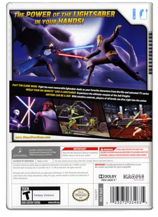 Star Wars: The Clone Wars Lightsaber Duel - Nintendo Wii (Refurbished)