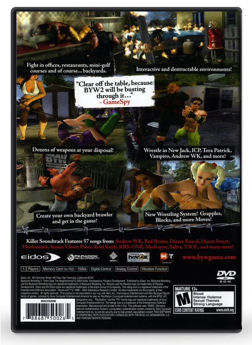 Backyard Wrestling 2: There Goes the Neighborhood - PlayStation 2 (Refubished)