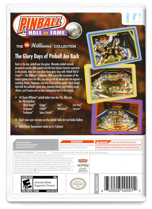 Pinball Hall of Fame - Nintendo Wii (Refurbished)
