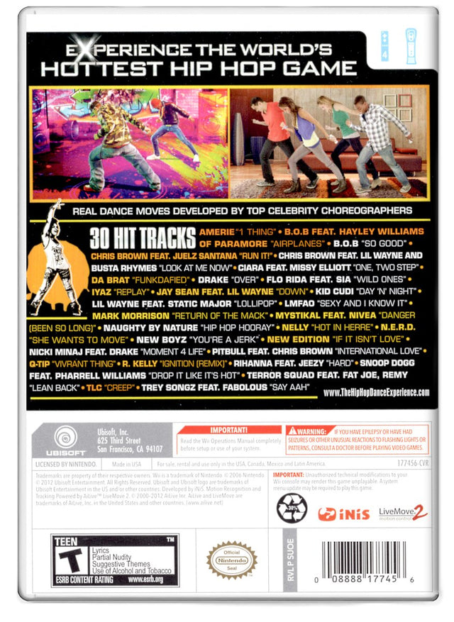 Hip Hop Dance Experience - Nintendo Wii (Refurbished)