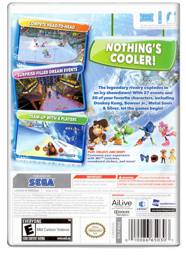 Mario And Sonic At The Olympic Winter Games - Nintendo Wii (Refurbished)