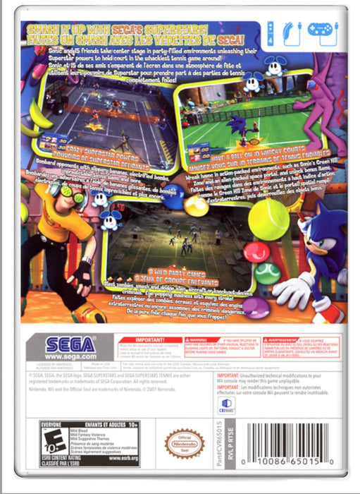 Sega Superstars Tennis - Nintendo Wii (Refurbished)