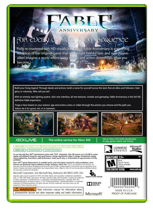Fable Anniversary - Xbox 360 (Refurbished)
