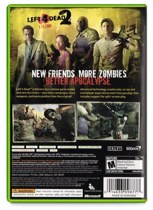 Left 4 Dead 2 -Xbox 360 (Refurbished)