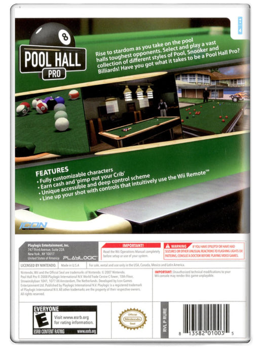Pool Hall Pro - Nintendo Wii (Refurbished)
