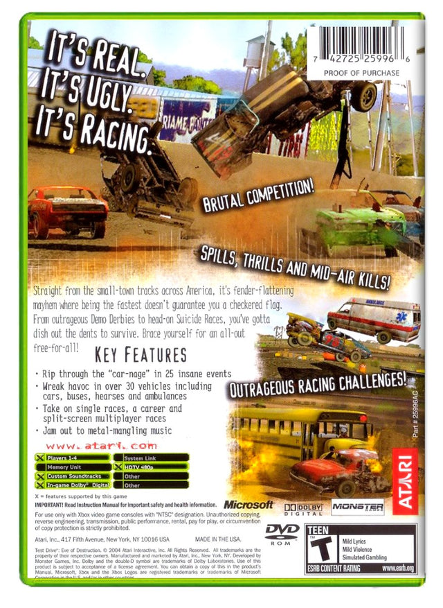 Test Drive Eve of Destruction - Xbox Original (Refurbished)