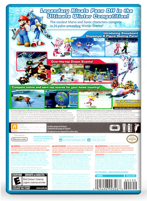 Mario and Sonic at the Sochi 2014 Olympic Winter Games - Nintendo Wii U (Refurbished)
