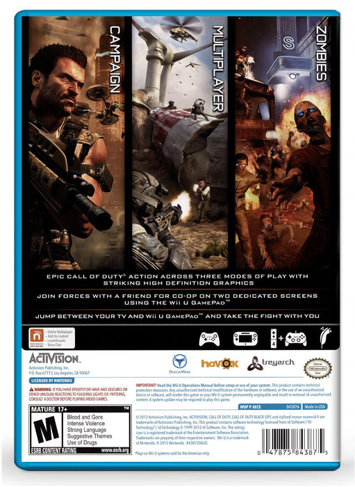 Call of Duty: Black Ops II - Nintendo Wii U (Refurbished)