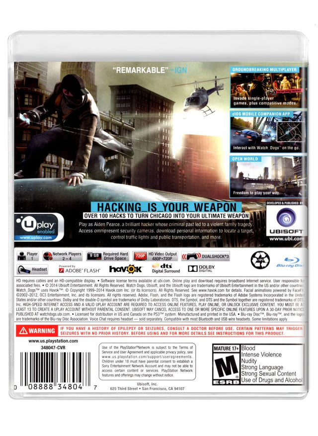 Watch Dogs - PlayStation 3 (Refurbished)