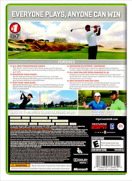 Tiger Woods PGA Tour 09 - Xbox 360 (Refurbished)